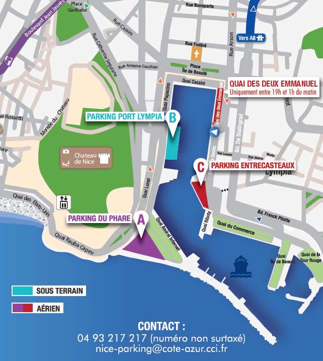 Nice - Port Lympia - Port de Nice - Parking réservable en ligne - Nice